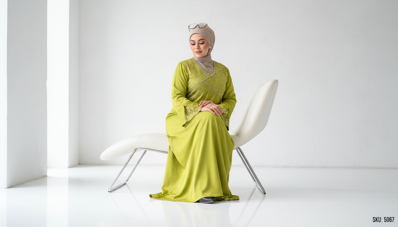 عباية استقبال مطرزة - كود 5067